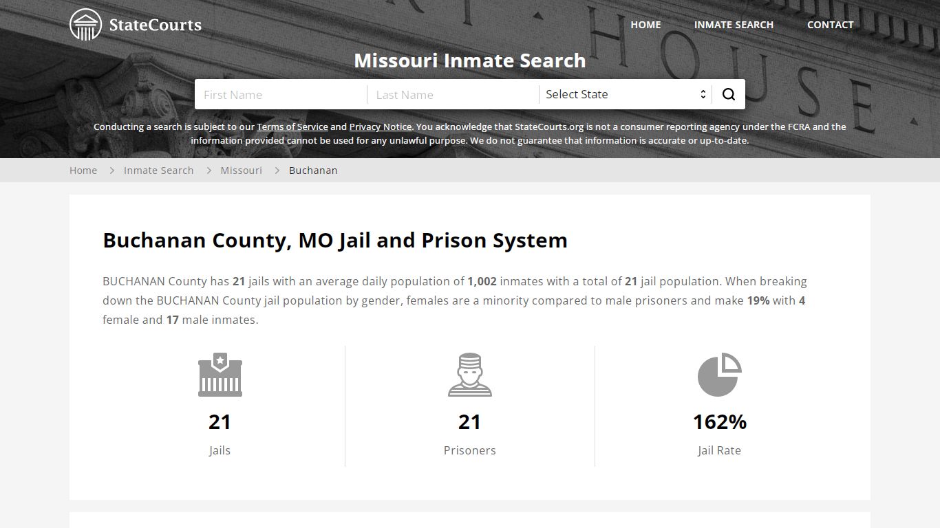 Buchanan County, MO Inmate Search - StateCourts