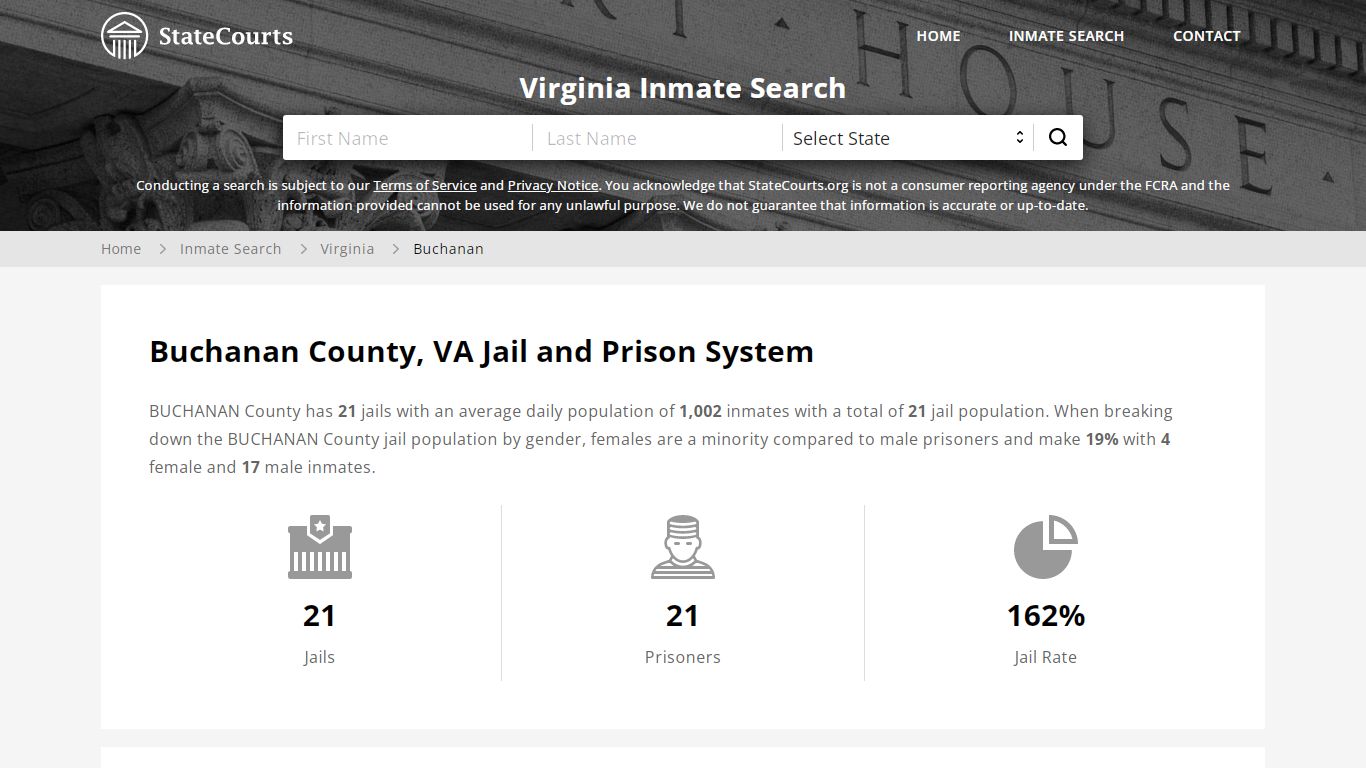 Buchanan County, VA Inmate Search - StateCourts